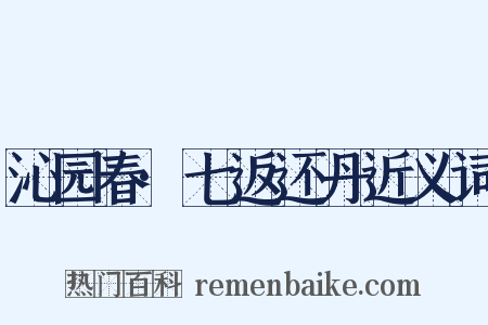 沁园春·七返还丹近义词是什么意思的图片